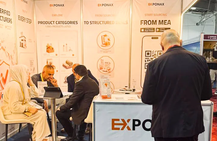 Exponax booth at INFTEXPO Jordan 2026 in Amman