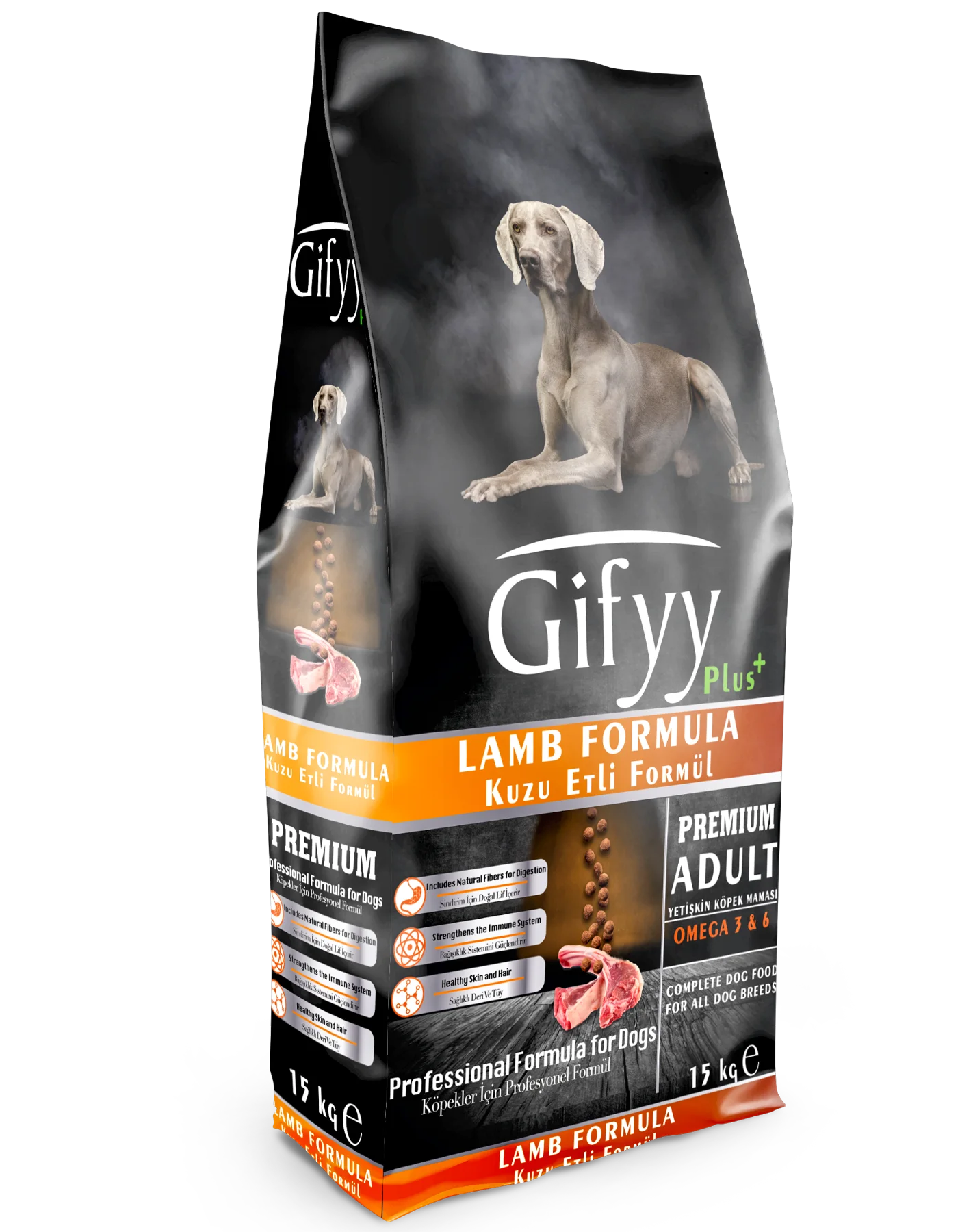 Wholesale Adult Dog Premium Dry Food with Lamb & Salmon Formula 15KG Bulk