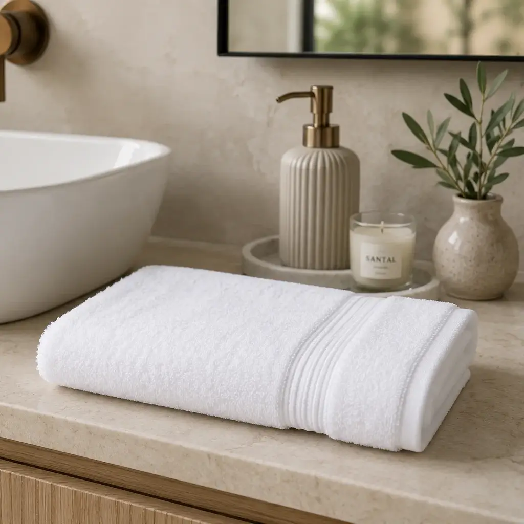 69×41 cm Premium Cotton Hotel Hand Towel | Wholesale Supplier from Egypt