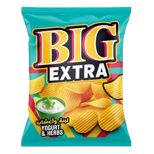 Wholesale Big Extra Yogurt & Herbs Potato Chips | 50g x 24 Pcs per Bulk Carton | Premium Jordan Crisps