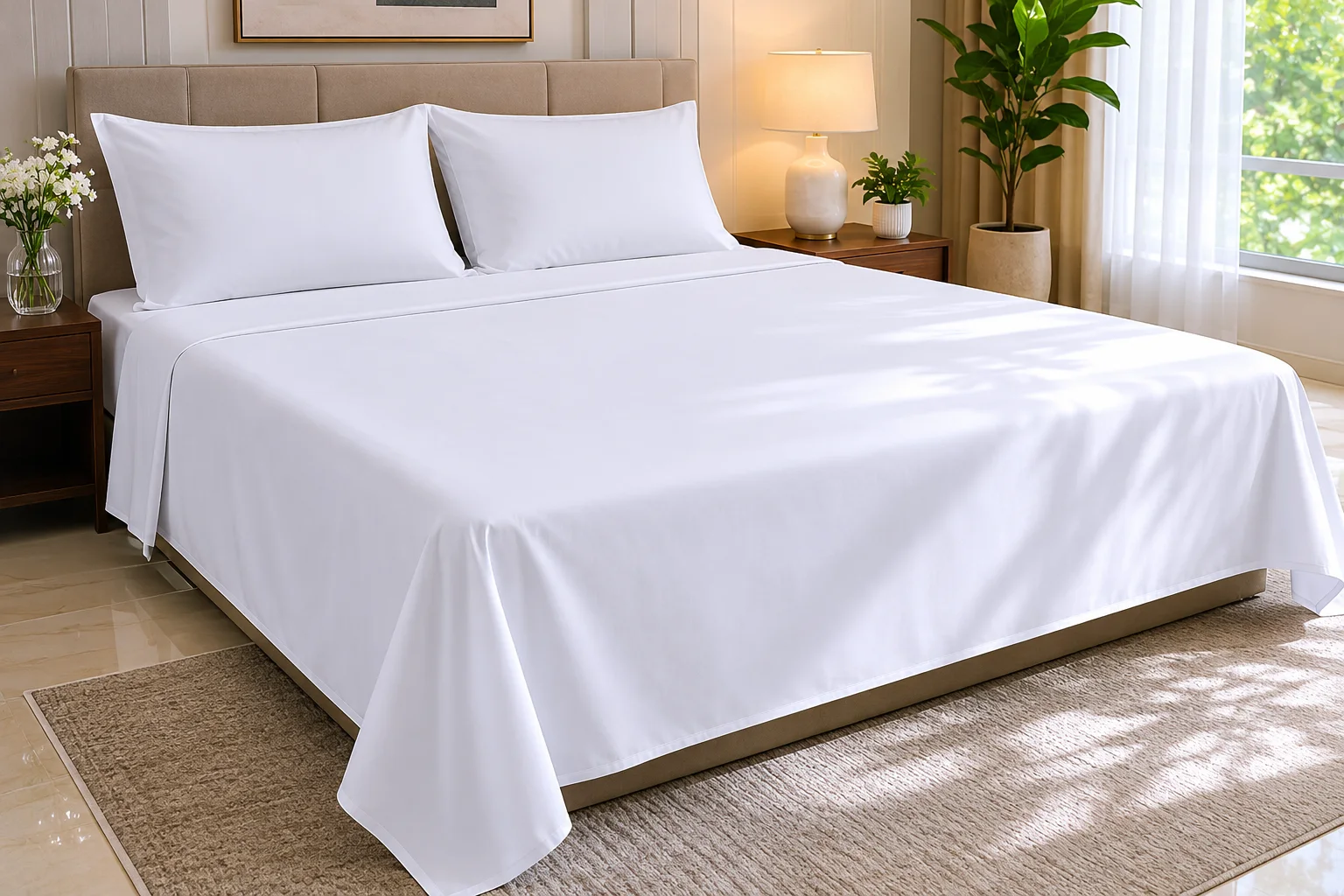 Wholesale Premium Fitted Bedsheet TC400 for Hotels, Resorts, Home Use and Hospitality Supplies