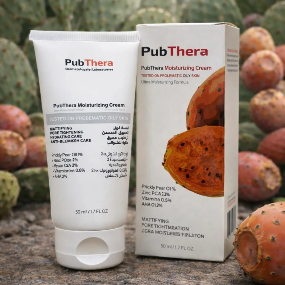 Prickly Pear Facial Moisturizer for Oily Skin 50 ml Pubthera