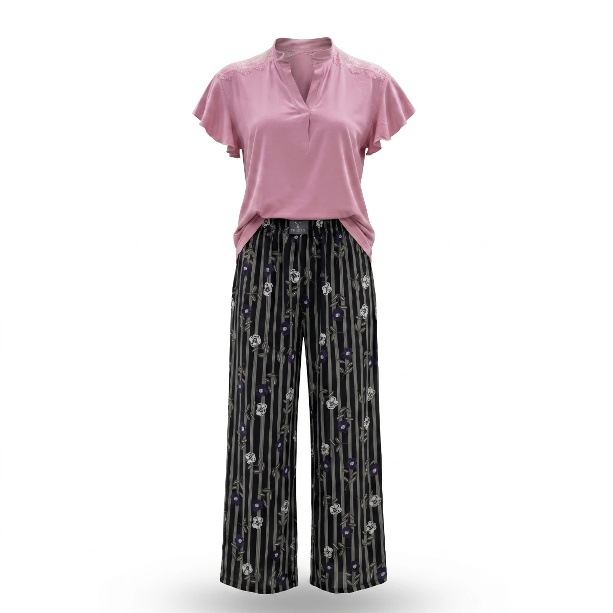 Blush Breeze Pajama Set 6804 - Youlya Women's Viscose Sleepwear Set