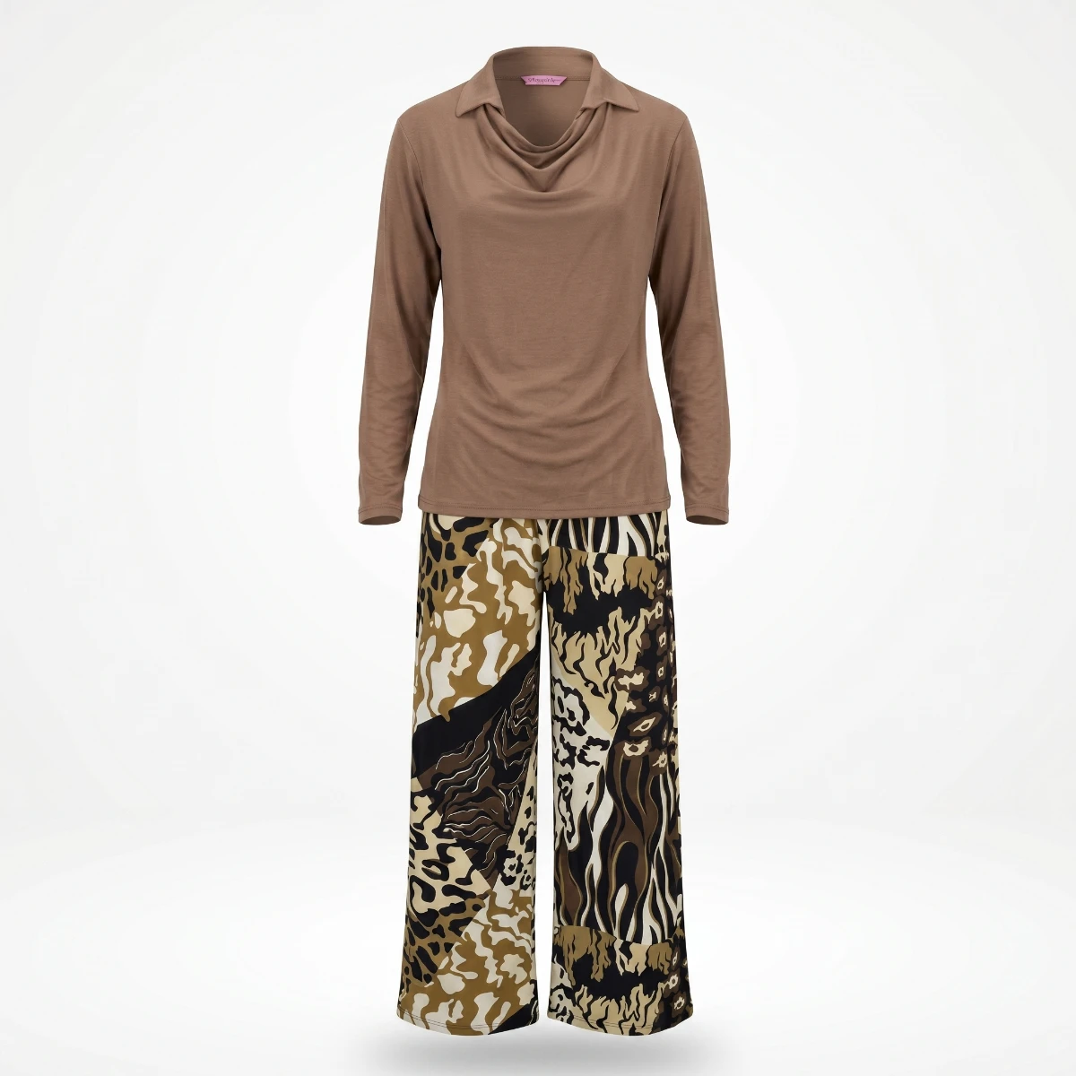 Youlya Home Women Pajamas – Earth Flow Pajama Set 6802 | Women's Printed Viscose Sleepwear