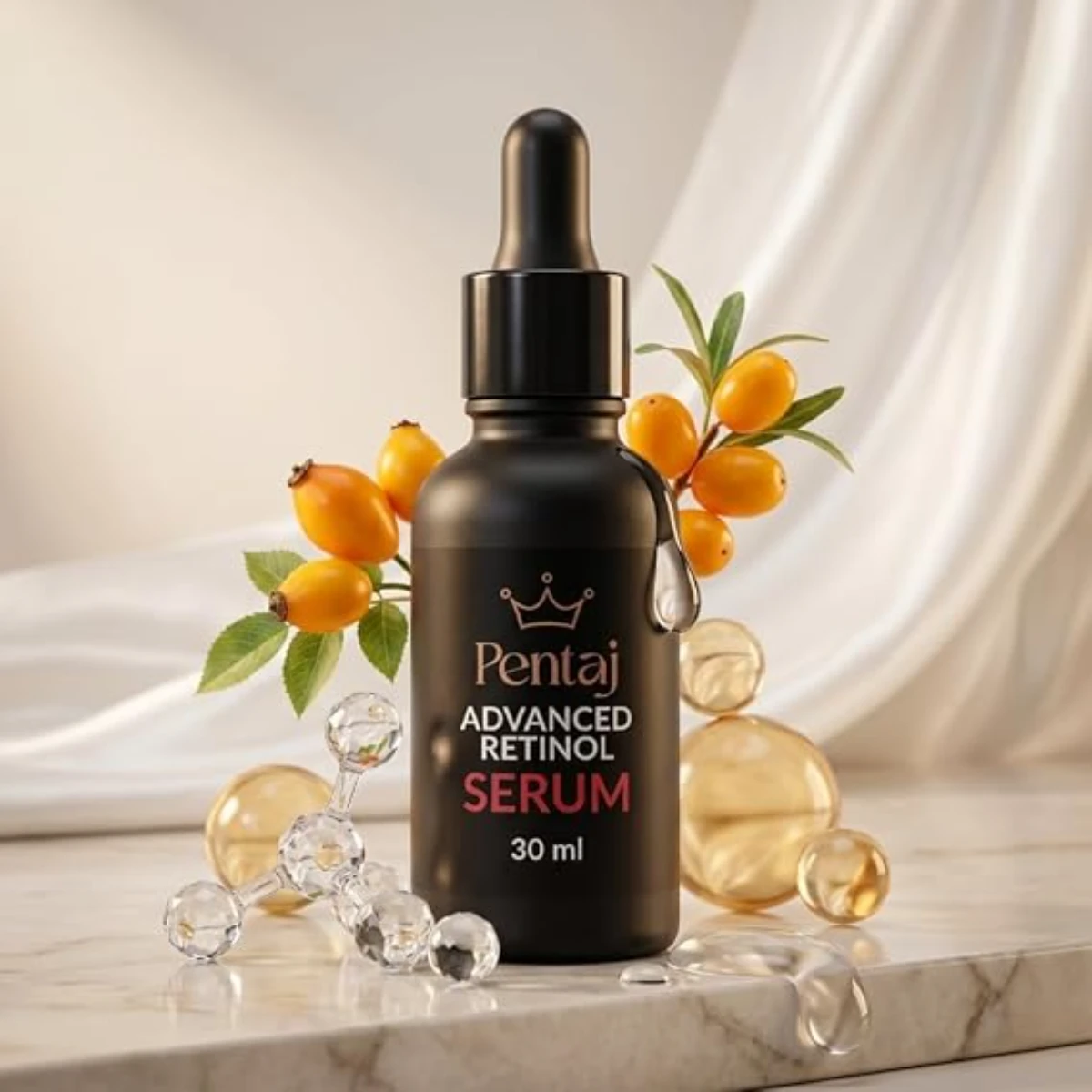 Advanced Retinol Serum Age-Defying Formula 30ml – Firming & Anti-Wrinkle Solution with Hyaluronic Acid and Ceramides – Fast-Absorbing Night Care for Youthful Glow