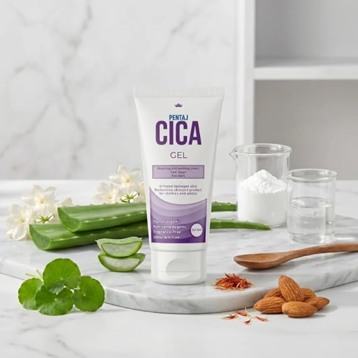 Cica Gel Repairing & Soothing Cream, 50 gm| Fast Repair Anti Mark Formula with Centella Asiatica, Aloe Vera & Propolis