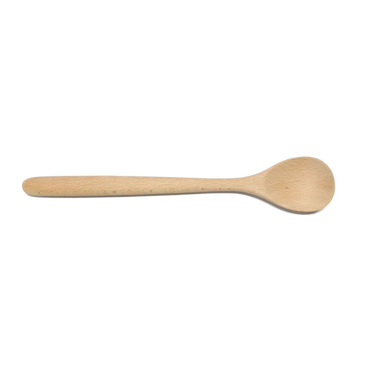 Large Beech Wood Cooking & Serving Spoon - Wide Flat Wooden Turner with Hanging Hole