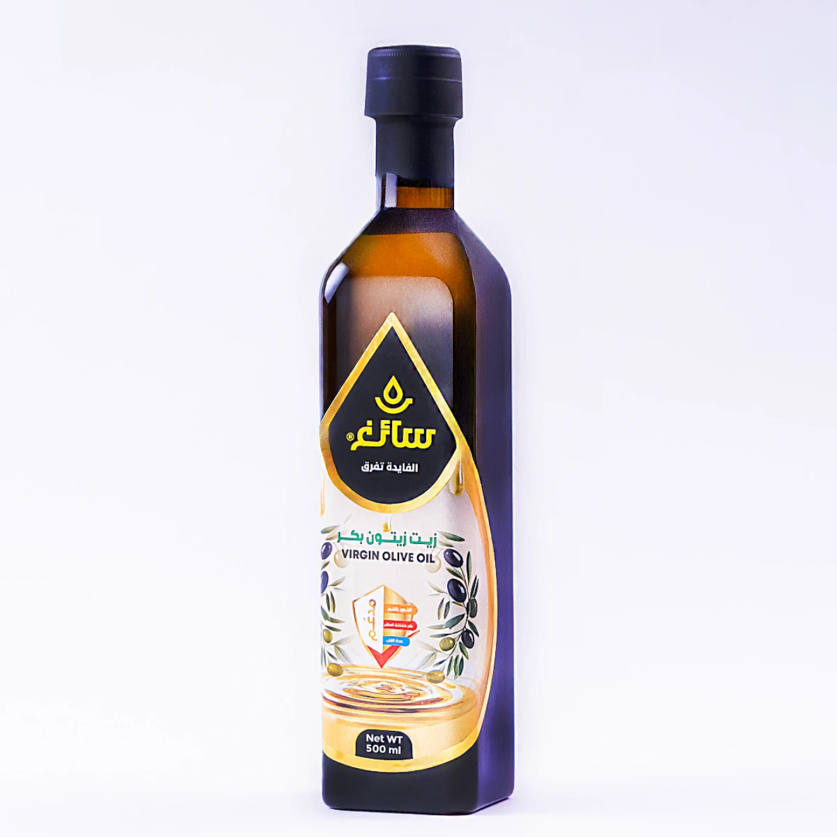 Unrefined First-Cold Press, 100% Pure & Natural for Kitchen Cooking, Salad Dressing, and BBQ 500 Ml Organic Extra Virgin Olive Oil