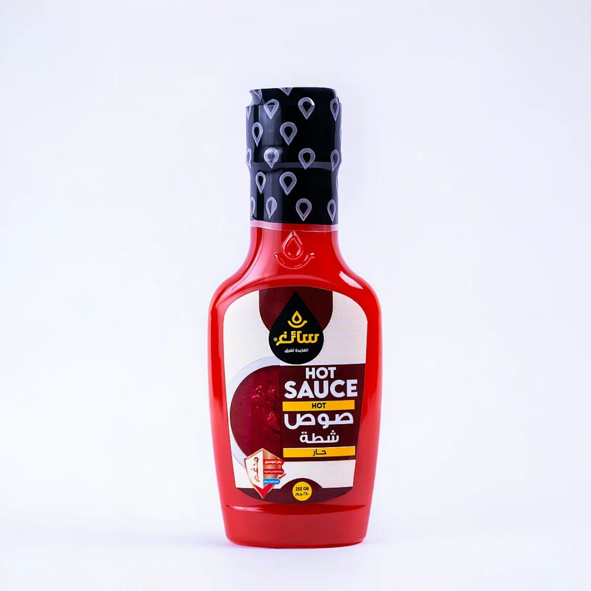 Premium Hot Sauce, 280ml Saegh Hot Sauce premium Arabic-style red chili sauce that brings authentic heat and flavour
