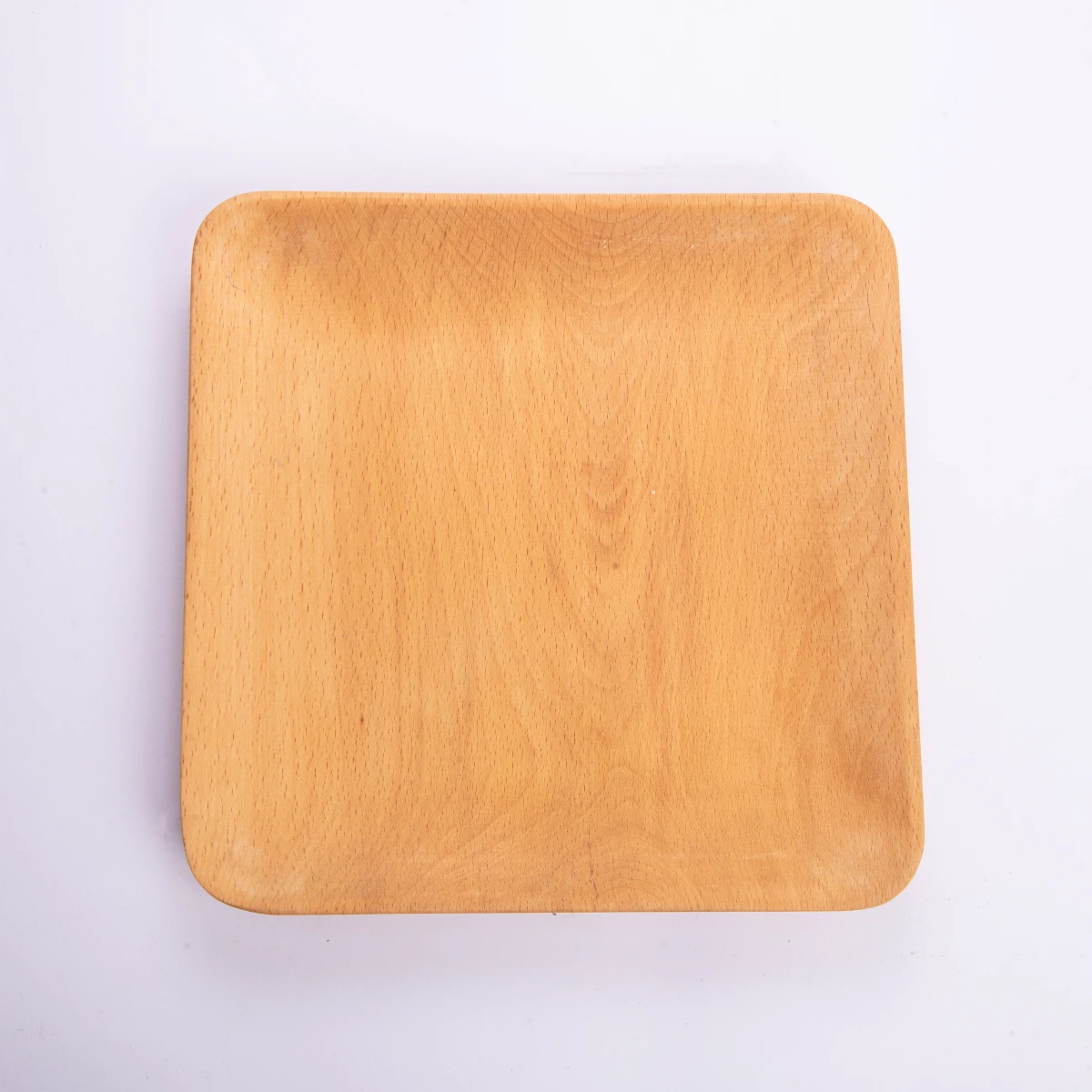 Wholesale Beech Wood Square Serving Plate 25×25 cm | Eco-Friendly Wooden Tableware Wholesale Unique Handmade Food Dessert Serving Round