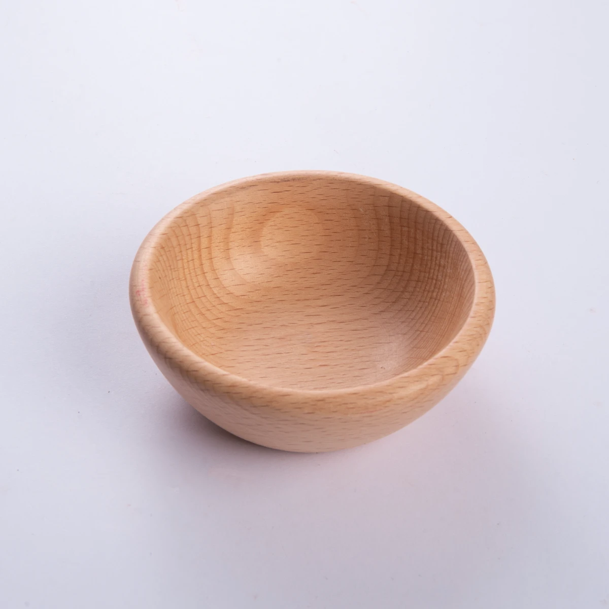 Premium 10cm Beech Wood Mini Bowl - Solid Wood Tableware for Sauces & Spices