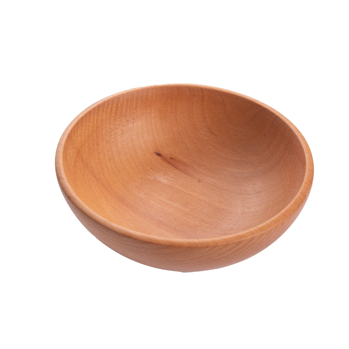 20cm Premium Beech Wood Serving Bowl - Durable Natural Wooden Salad & Pasta Bowl