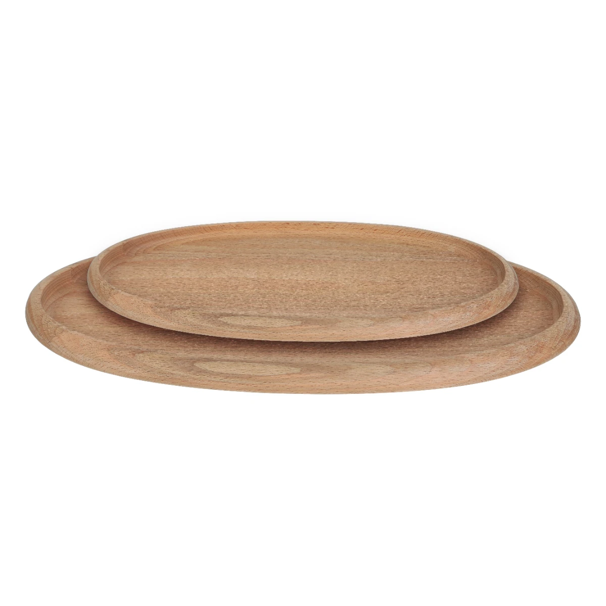 Restaurant Custom Dish Long Plate Large Wholesale Dinner Oval Serving Wooden Tray 40*30*17 cm Made of solid natural wood for salads and desserts – a serving tray and sustainable kitchenware.