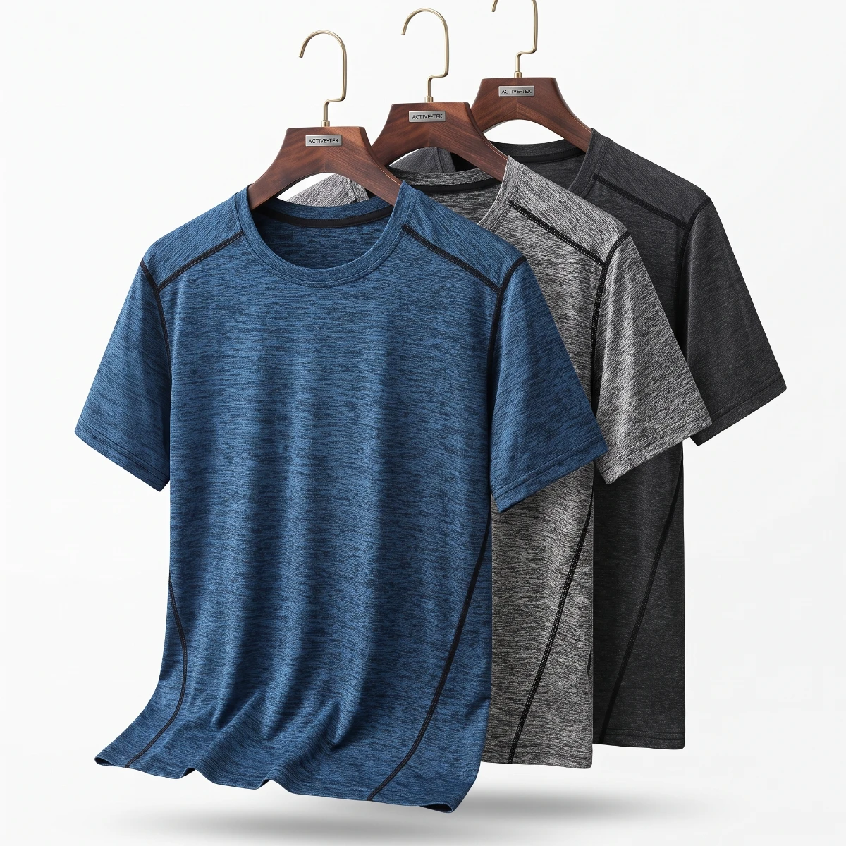 Wholesale Fashion Mens T Shirts 100 % Poly Melange 160GSM Activewear Custom T-Shirt Print Embroidery