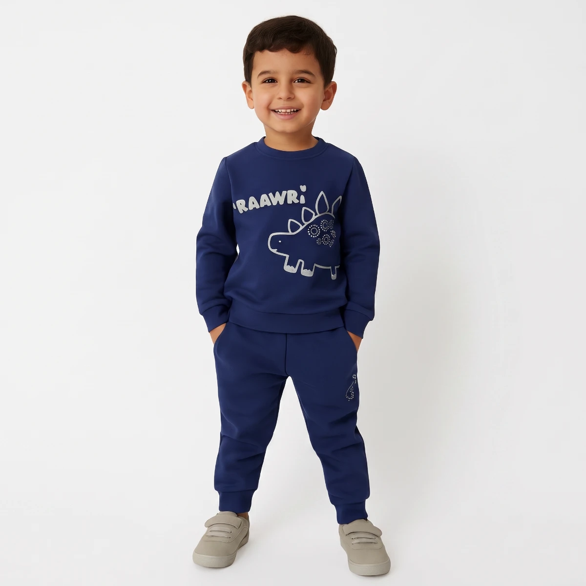 Boys pant sets French terry 200gsm Children 50%cotton 50% polyester Fiber Nightgown Short sleeve Breathable Thin