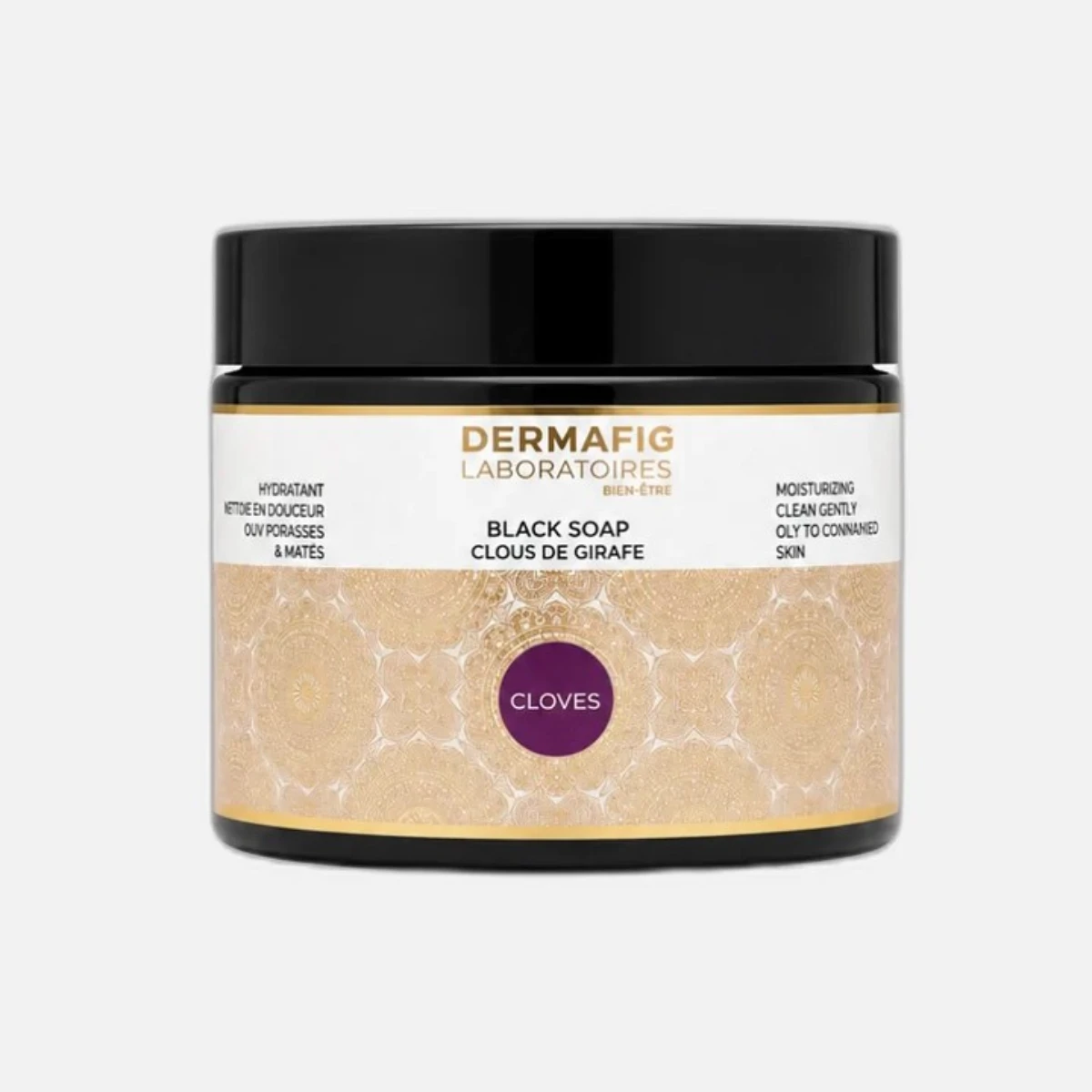 Black Soap with Cloves 150 ml I luxurious black soap combines purifying, antiseptic, and stimulating properties to deeply cleanse and tone the skin.