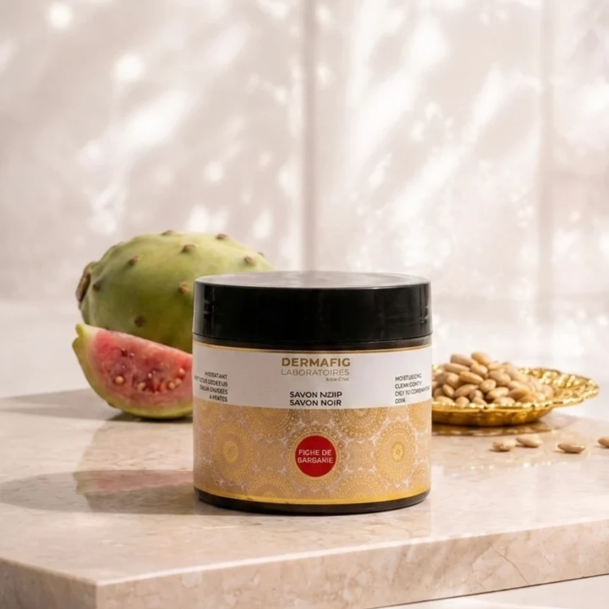 Black Soap with Prickly Pear 150 ml I Deeply nourishes and regenerates the skin thanks to the properties of prickly pear seeds