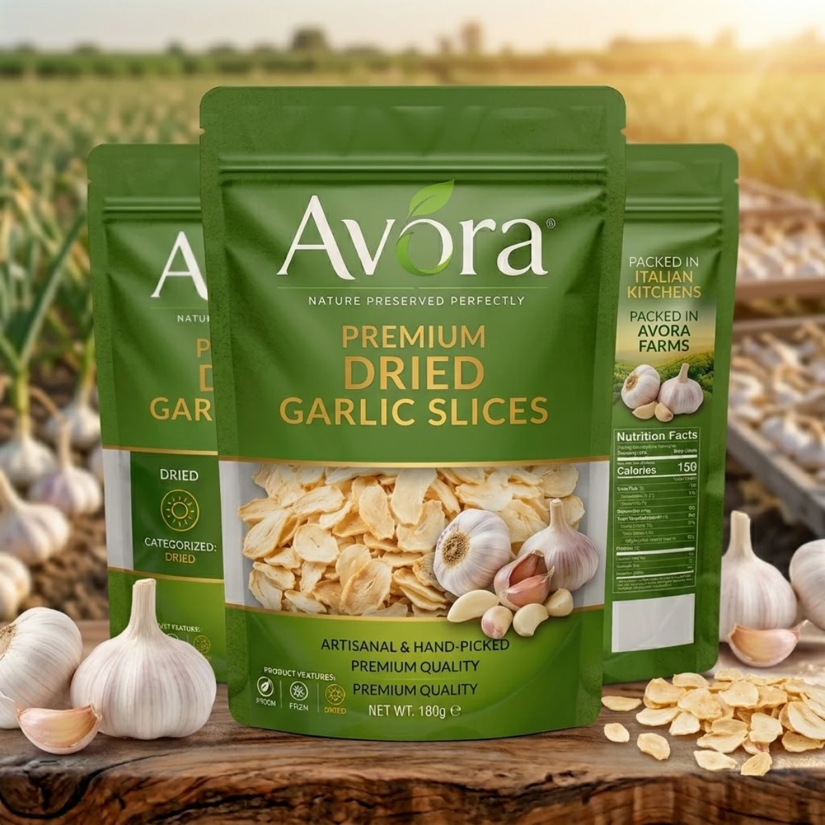 Dried garlic carefully selected 100% natural Egyptian garlic