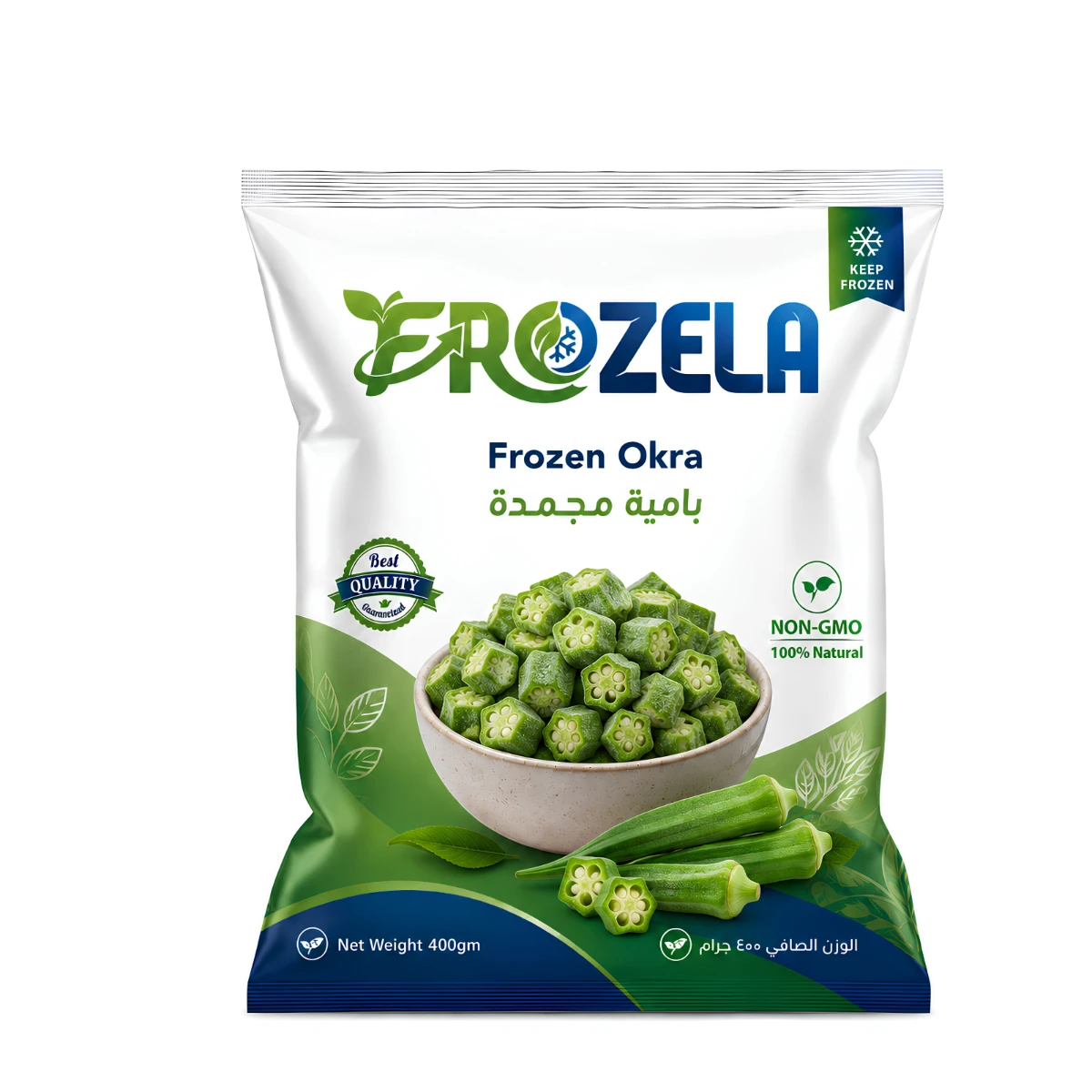Premium Selected IQF Frozen Okra High Quality Bulk Frozen Premium Wholesale Split – Export Quality