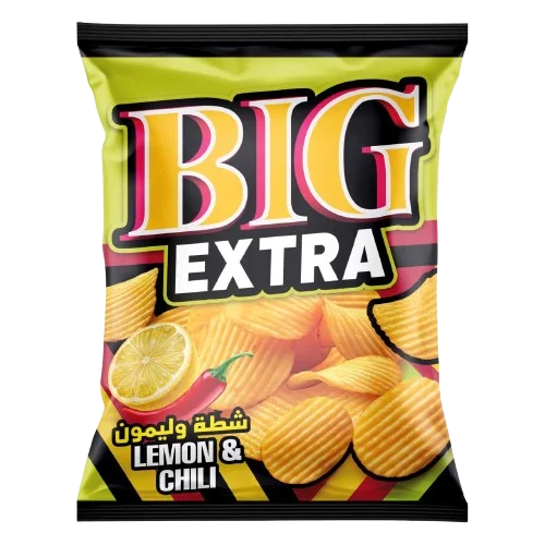 Wholesale Big Extra Lemon & Chili Potato Chips | 50g x 24 Pcs per Bulk Carton | Premium Jordan Crisps