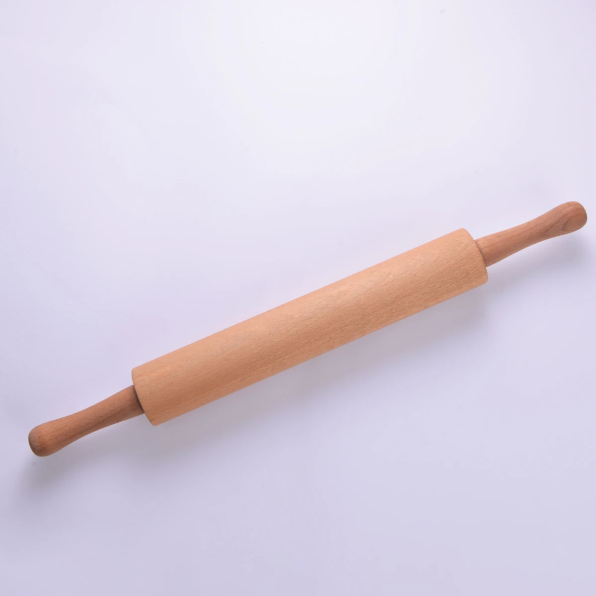 Wooden Rolling Pin 17.5 Inch, Rotating Centre Dough Roller with Handles for All Baking Needs from beech wood