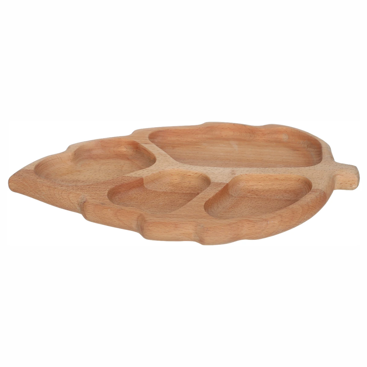 Elegant Luxury Home Large Deep Hotel Divided Kitchen Food Decorative Beech Wood Tray